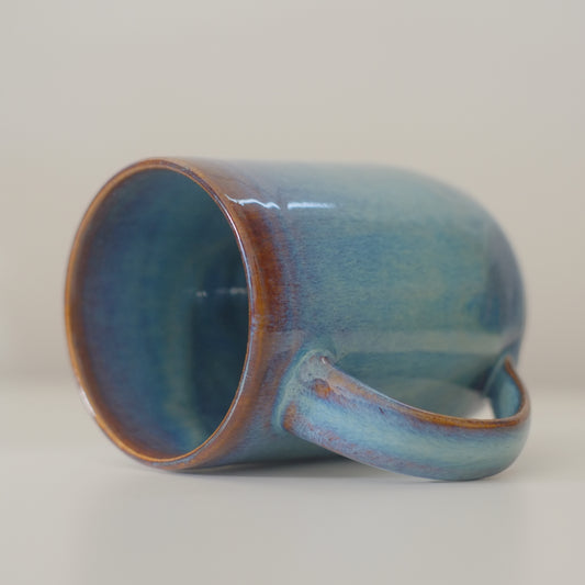 Large Variegated Blue Mug