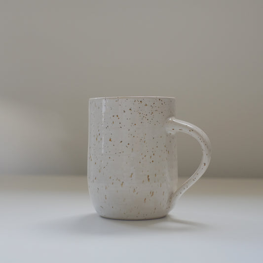 Large Speckled White Mug