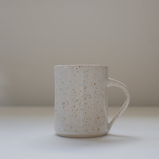 Medium Speckled White Mug
