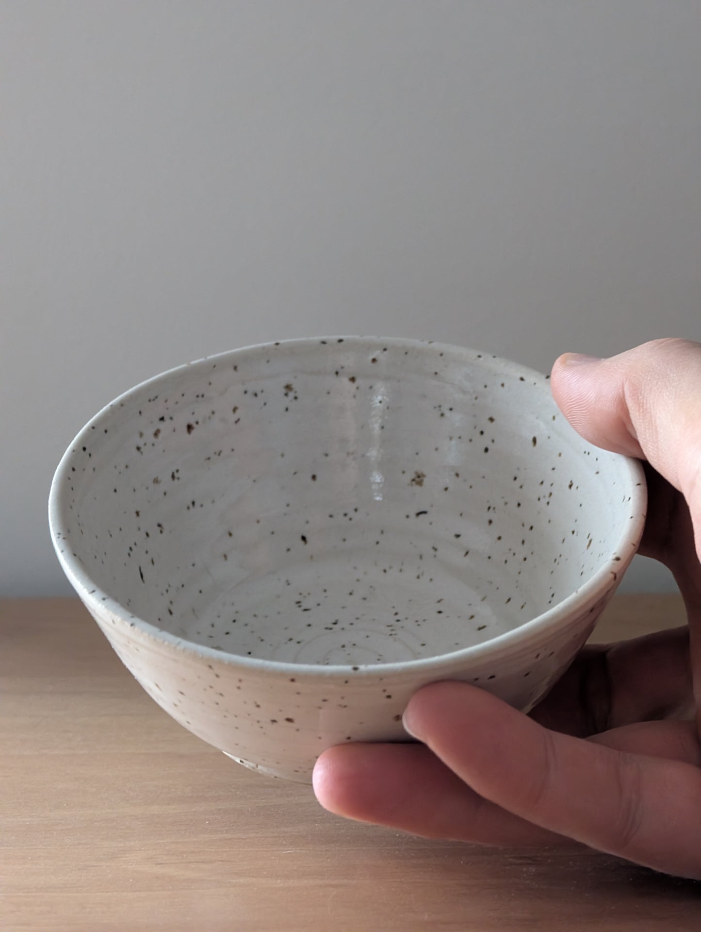 Small speckled white bowl