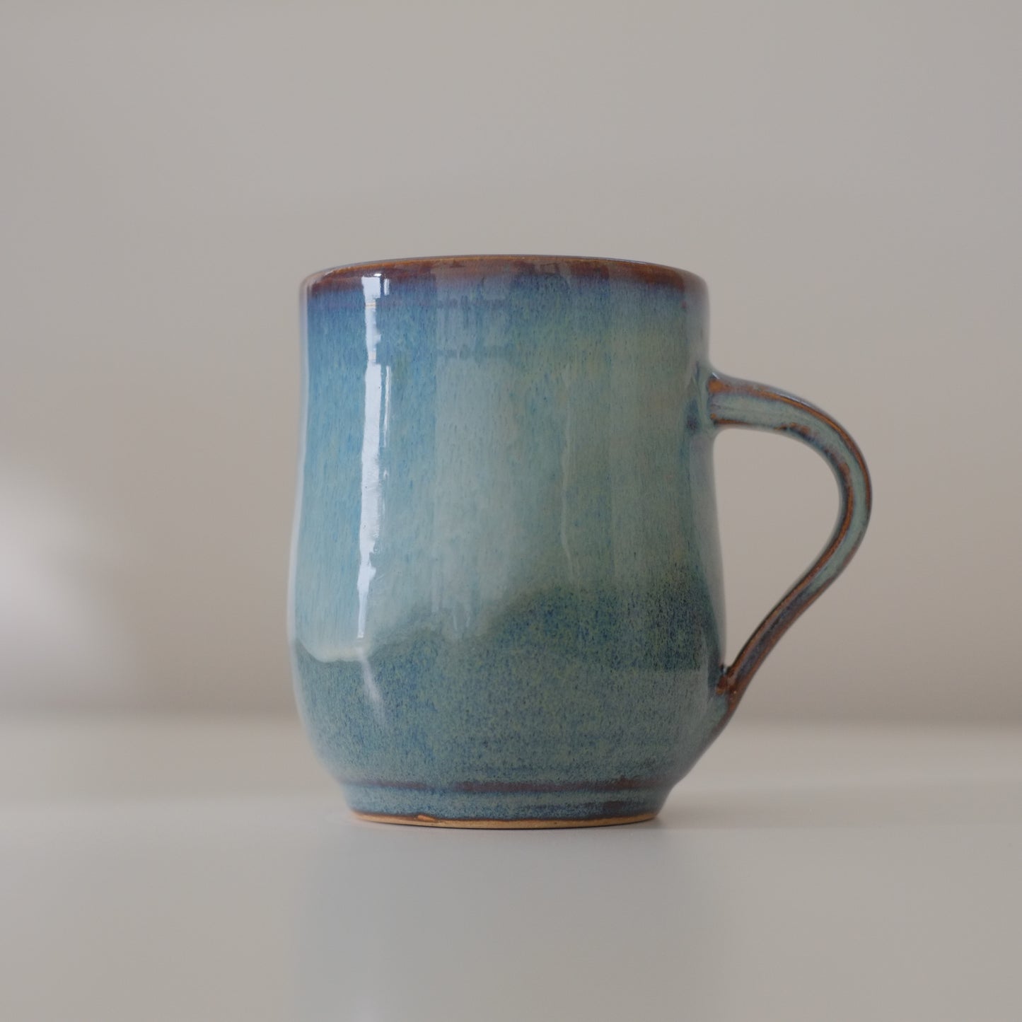 Large Variegated Blue Mug