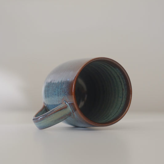 Large Variegated Blue Mug