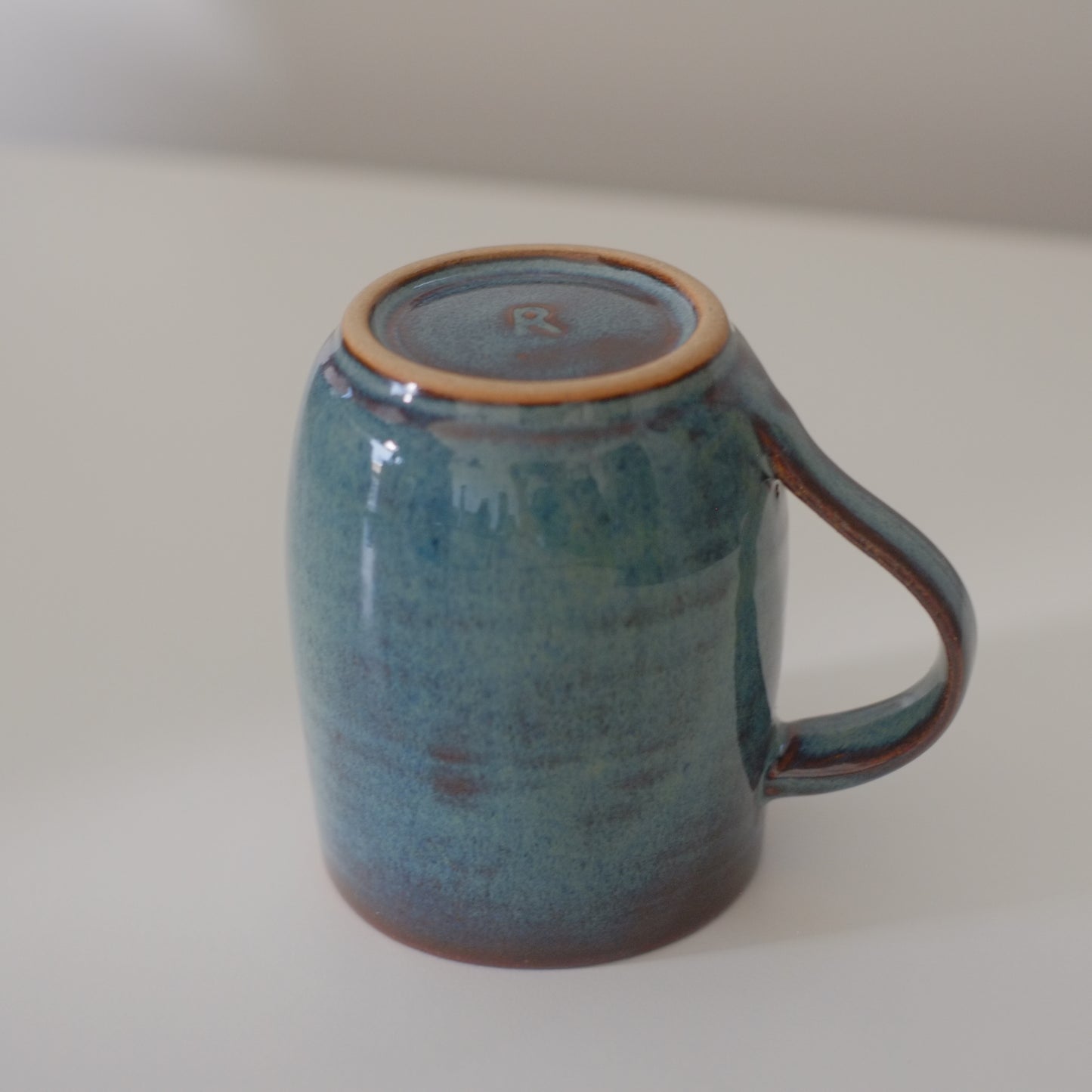 Large Variegated Blue Mug