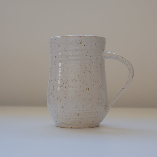 Large Speckled White Mug