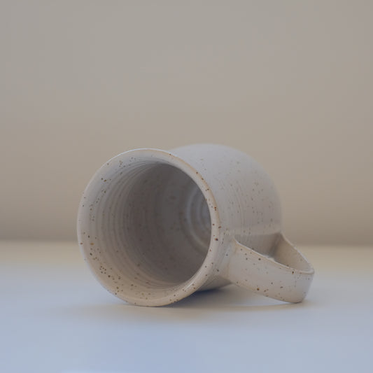 Large Speckled White Mug