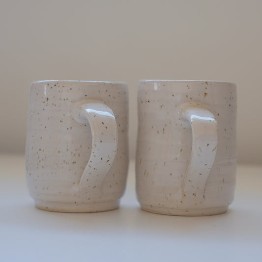 X-Small Speckled White Mugs