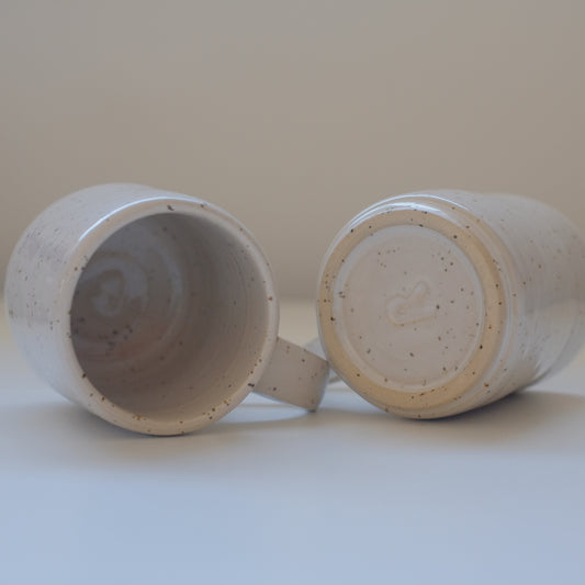 X-Small Speckled White Mugs