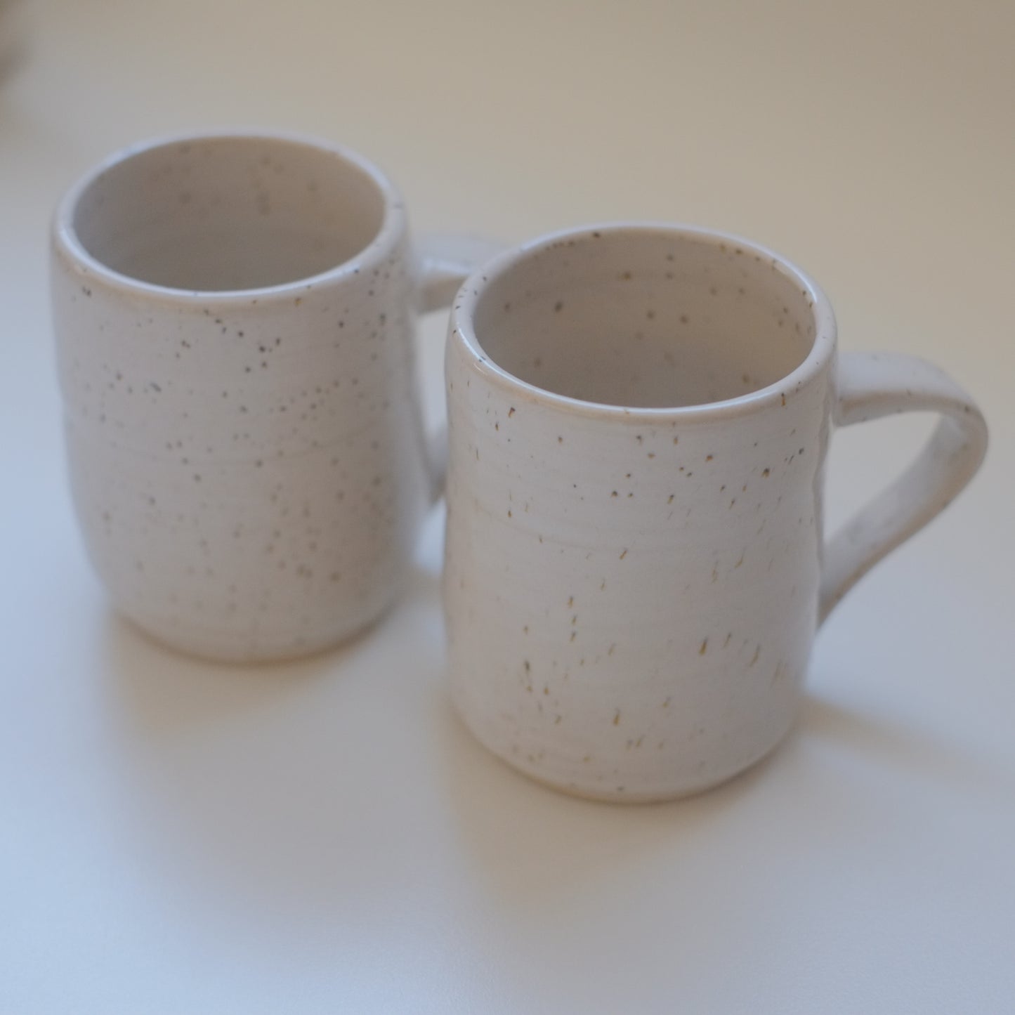 X-Small Speckled White Mugs