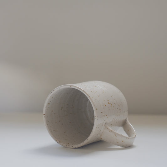 Large Speckled White Mug