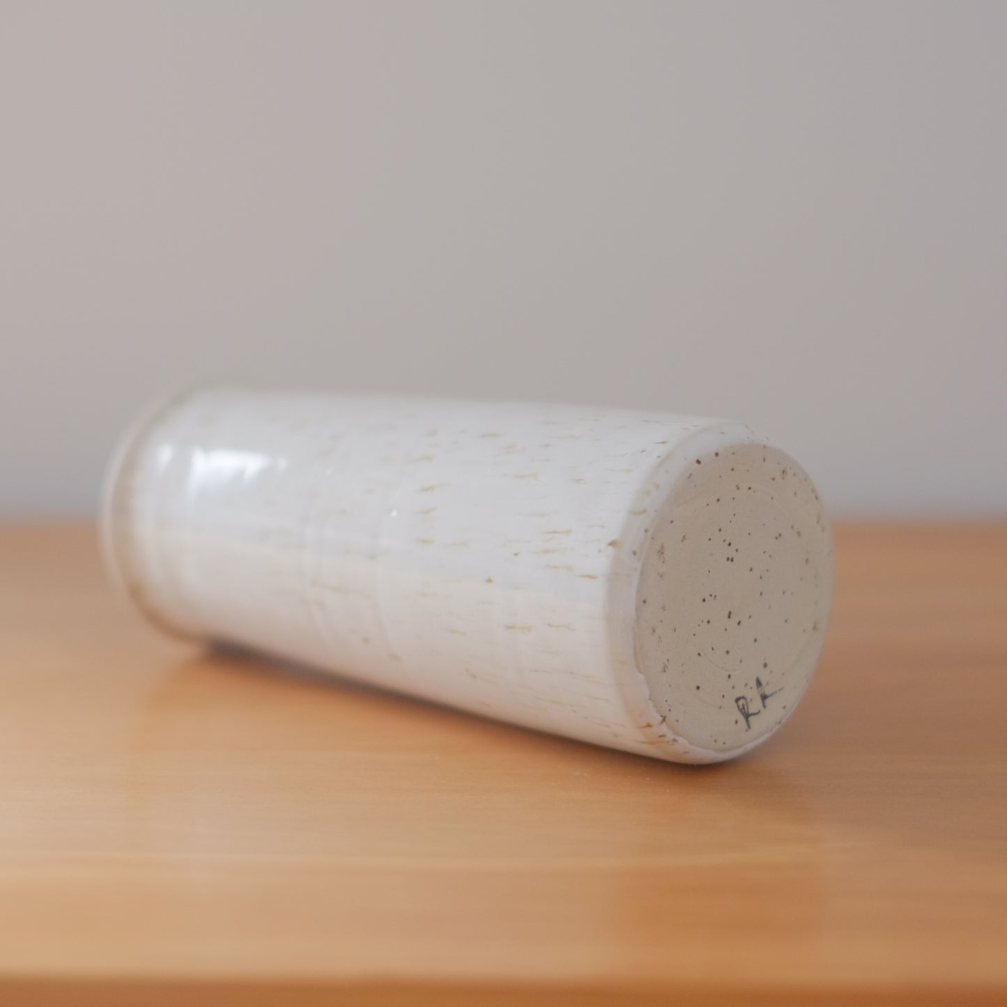 Simple Speckled White Vase