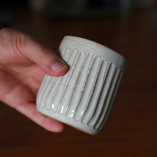 Medium Carved Tumbler with Indent