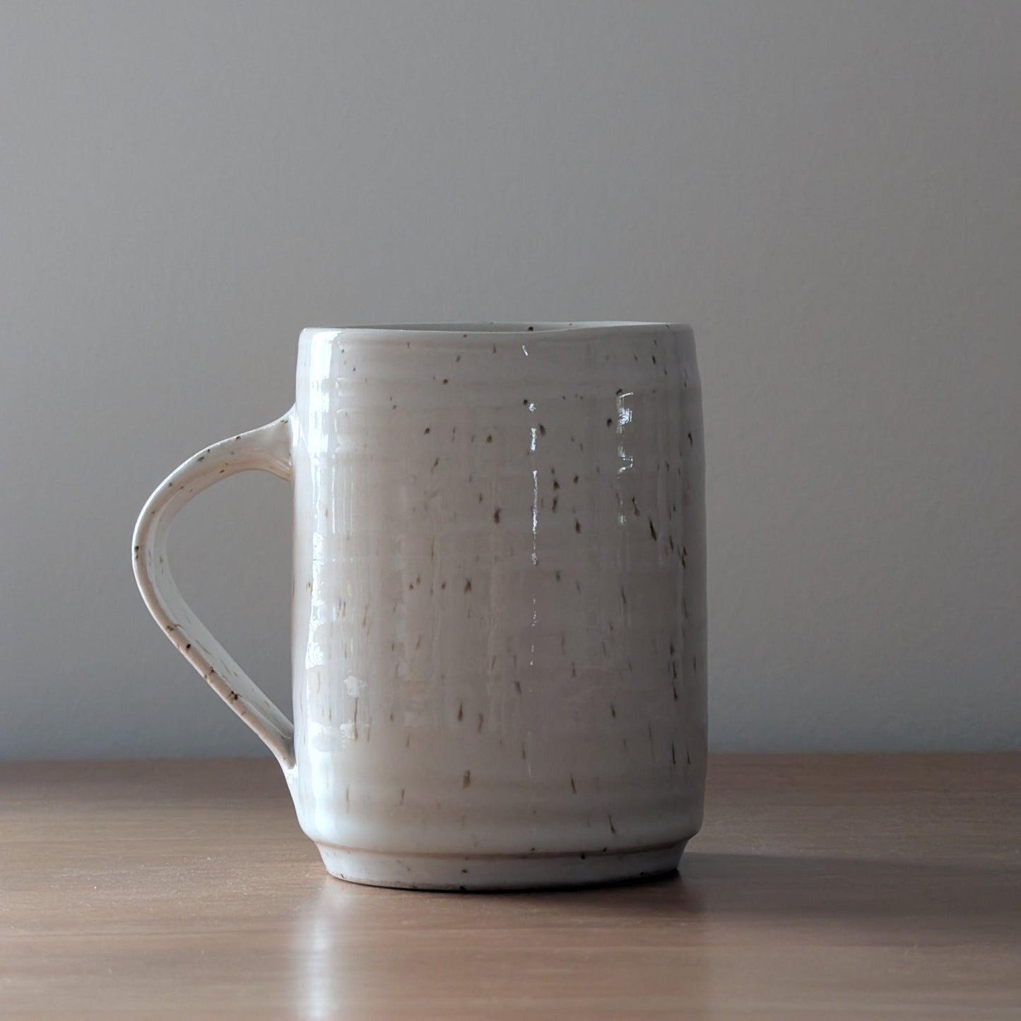 Medium Speckled White Mug