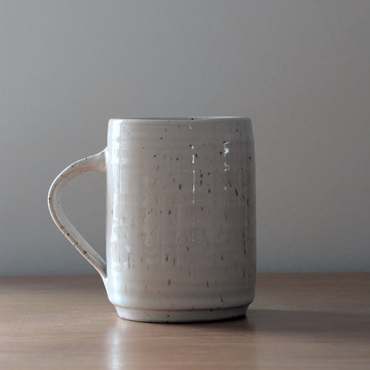 Medium Speckled White Mug